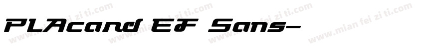 PLAcard EF Sans字体转换